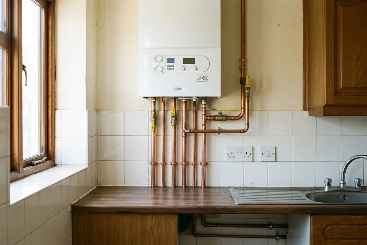 Illustration of a newly fitted boiler