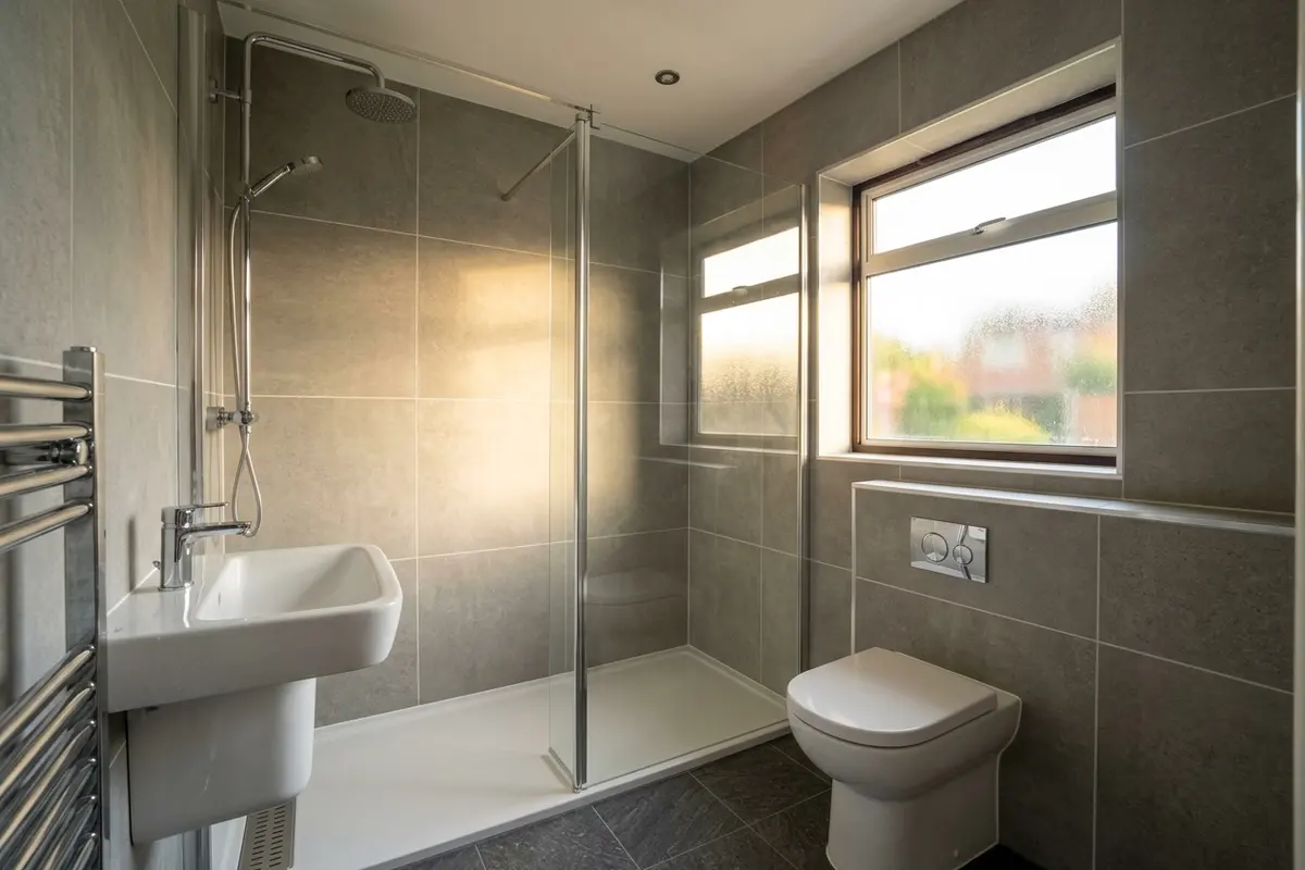 Illustration of a newly fitted bathroom