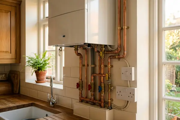 Illustration of a newly fitted boiler