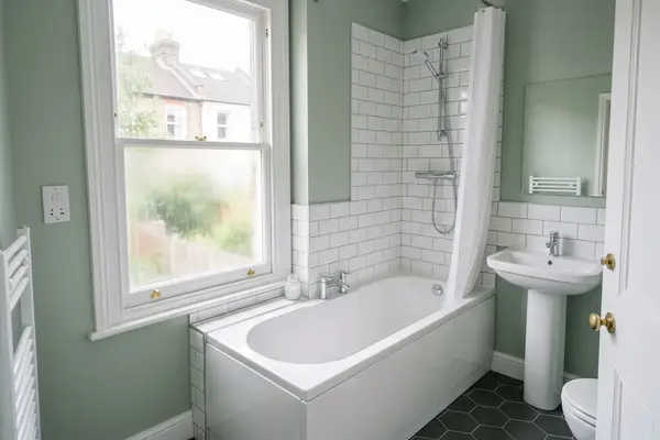 Illustration of a newly fitted bathroom