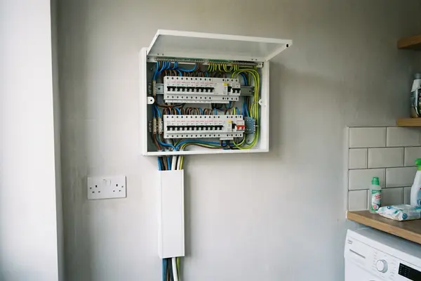 Illustration of a newly fitted consumer unit