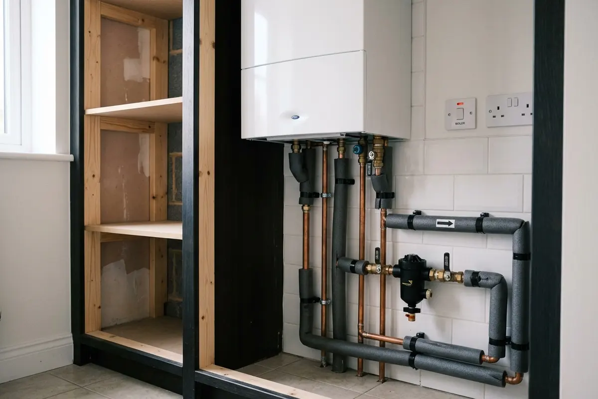 Illustration of a newly fitted boiler