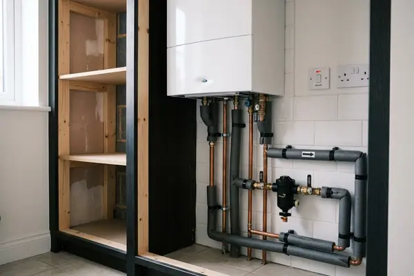 Illustration of a newly fitted boiler