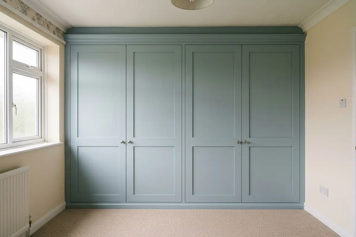 Illustration of fitted wardrobes and shelving