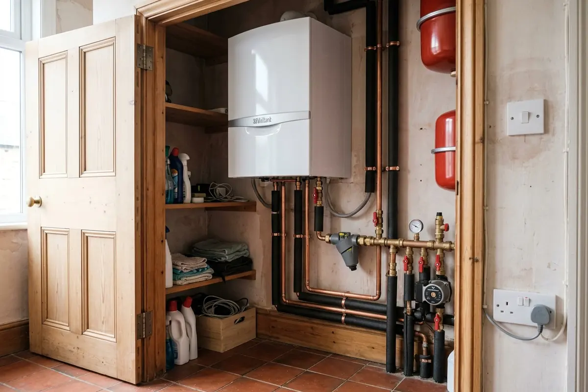 Illustration of a newly fitted boiler