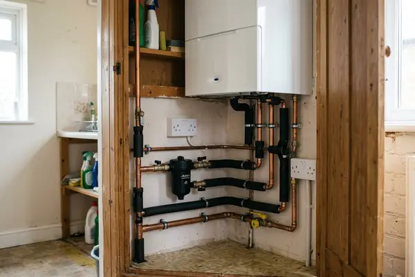 Illustration of a newly fitted boiler