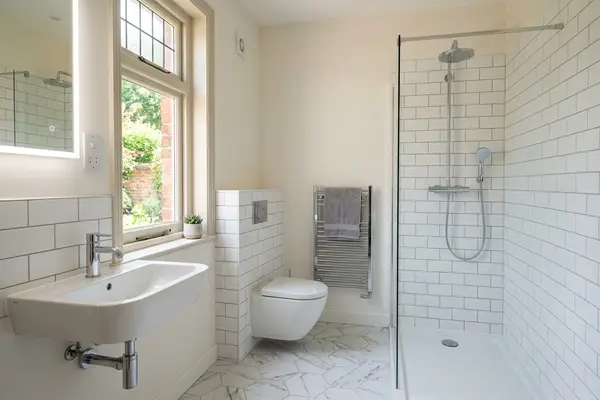 Illustration of a newly fitted bathroom