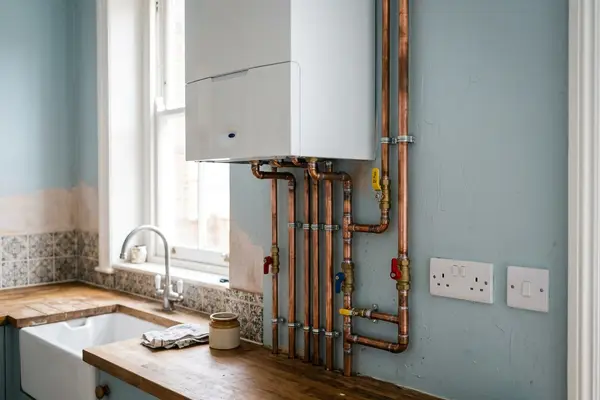 Illustration of a newly fitted boiler