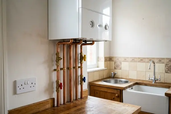 Illustration of a newly fitted boiler