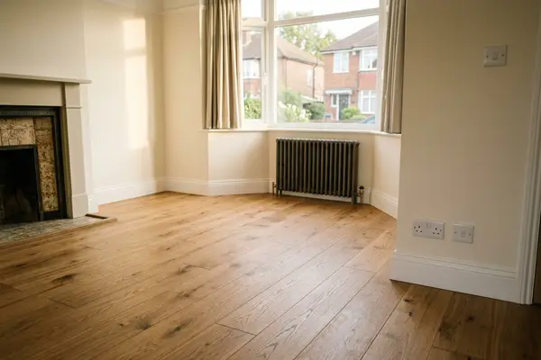Illustration of a newly laid wooden floor