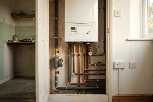 Illustration of a newly fitted boiler