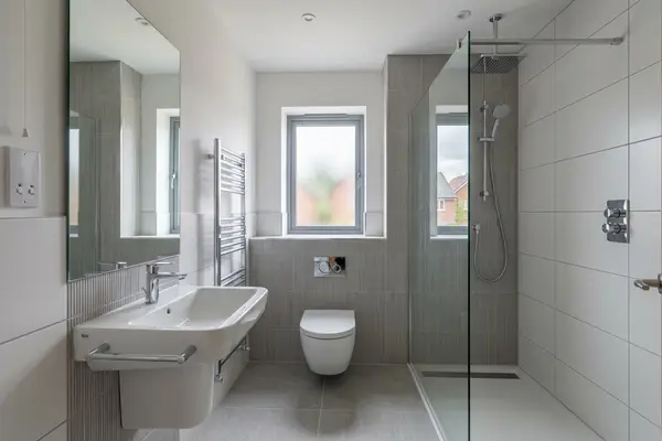 Illustration of a newly fitted bathroom