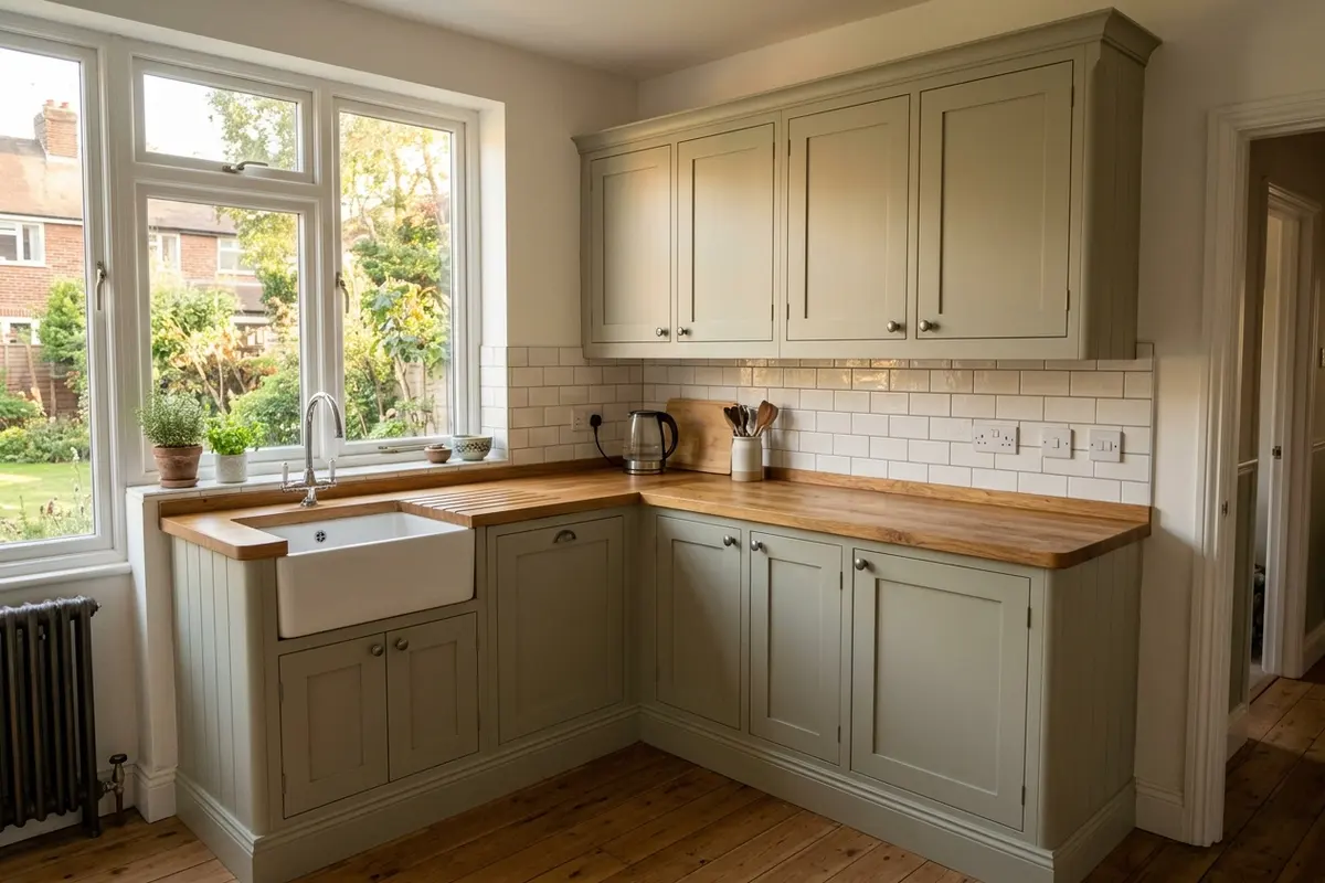 Illustration of a newly fitted kitchen