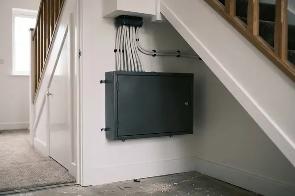 Illustration of a newly fitted consumer unit