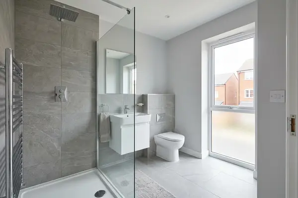 Illustration of a newly fitted bathroom